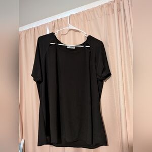89th & Madison Black Cutout Blouse